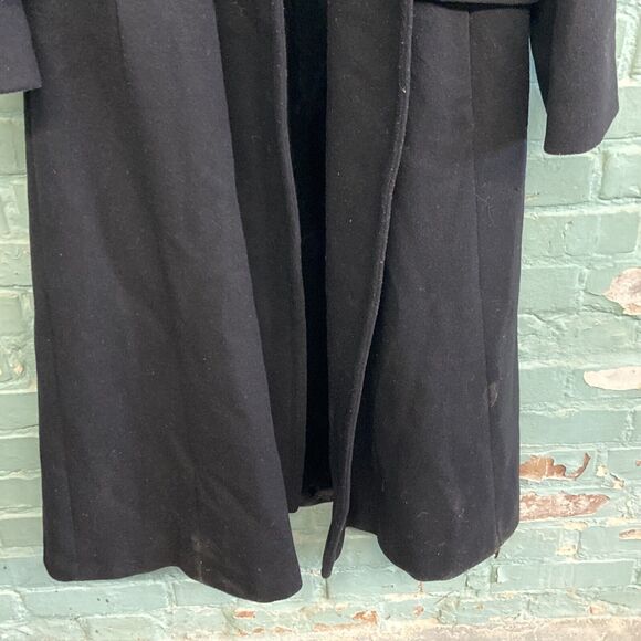 Pendleton Pea Coat Women's Size 10 Woolen Mills Black Overcoat 100% Wool - Picture 9 of 12